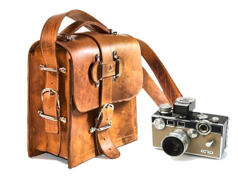 designer leather camera bag